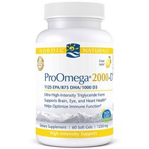 노르딕내츄럴스 프로 오메가 2000-D 1125 EPA 875 DHA 1000 D3 소프트젤, 60개입, 1개