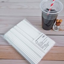 종이빨대 친환경빨대 화이트 (100개)1개, 1세트, 100개입