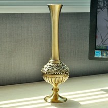 [크리스탈jbo] 북유럽 /엔틱/ 골드/ 미니/ 주물/ 인테리어/거실/장식 소품/ 화병/꽃화병/전원주택/집들이/전원주택/다이닝룸, 원통화병