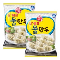 오뚜기 정성가득 물만두 1300gX2개 + 꼬마단무지 1개증정, 2개, 1300g