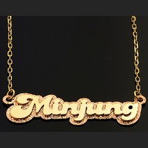 아가골드 18K 체인포함 이니셜 겹체리 미아방지목걸이 돌선물 아기백일선물 영문 BN097, 단품