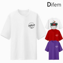 디프엠 5부오버핏반팔 캘리마운틴 M~5XL 빅사이즈 남녀공용 반팔티셔츠 반팔 티셔츠