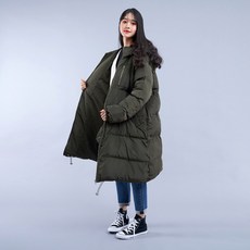 반에이크 여성용 후드 롱패딩