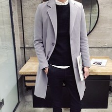남성 핸드메이드 모직 코트 자켓