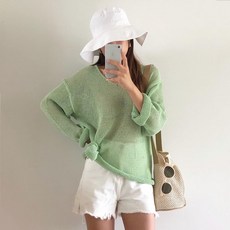 브이넥니트 부클브이넥니트 롱니트 브이넥니트L10