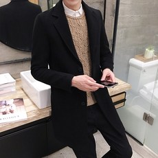 자체브랜드 남성 아우터 모직 슬림핏 패션 롱 코트 자켓