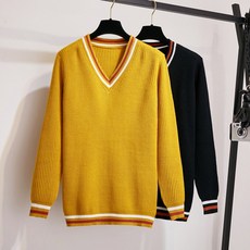 10대 20대 여성 브이넥니트 빅사이즈 가을 탑