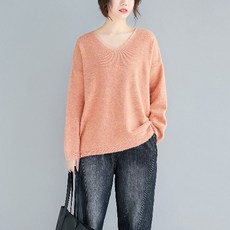 여성 겨울 루즈핏 브이넥 스웨터 15 VCP15 607661783335
