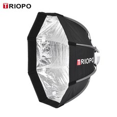 스튜디오 스트로브 플래시 라이트를위한 가방 보웬 마운트를 운반 부드러운 천으로 TRIOPO 55cm 접이식 8 극 팔각형이 Softbox