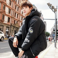남성 겨울 후드 숏패딩 wk
