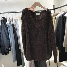 kirahosi 복고풍 루즈핏 니트 학생 여성 스웨터 241호+덧신증정 BYj05ob7