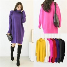 멋쭈 루루 루즈핏 폴라 니트원피스 7color