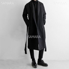 Qterra p181231079 코트 남성 남자코트 롱 오버핏 롱코트