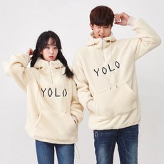 티아모 남녀공용 오버핏 커플후리스 양털후리스 커플룩 커플후드티 후드티