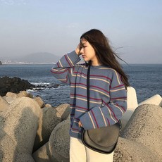 [스텔라] 여성겨울티셔츠 터틀넥니트 캐주얼긴팔폴라티셔츠 루즈핏데일리룩 빅사이즈K11