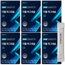 젖산마그네슘 식약청 인증 젖산 마그네슘 마그네슘식약청 100%, 6박스, 14회분
