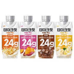 테이크핏 맥스 250ml 4종 혼합 각 3팩 (총12팩) 초코3+고소한맛3+호박고구마3+바나나3, 250mL