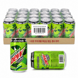 굿픽샵 코스트코 마운틴듀 제로슈가 355ml 24캔 탄산음료 제로칼로리 음료+유럽 수입 사탕 증정