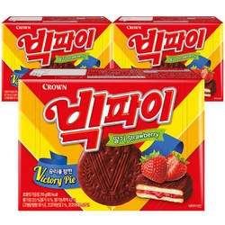 크라운 빅파이 딸기 216g x 3개