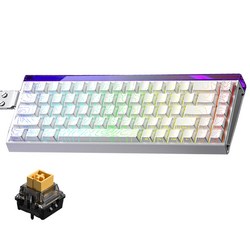 AULA HERO 68 HE 마그네틱 자석축 기계식 키보드 유선 8K 게이밍 키보드, RGB lighting box wired, White Contour Line, 라이트닝 자석축