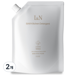L&N 비아르 주방세제 리필, 2개, 1000ml