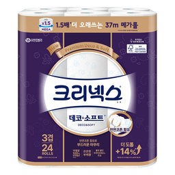 크리넥스 3겹 데코&소프트 고급롤화장지: 품질과 가성비를 동시에!