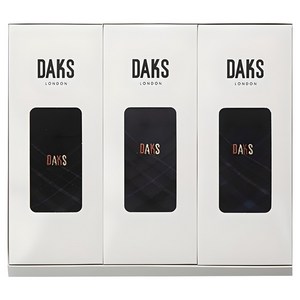 닥스 남성용 신사 중목 체크 3족 양말