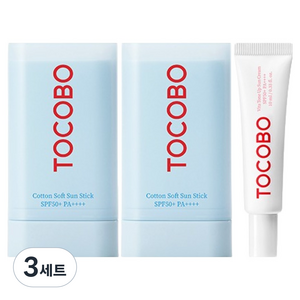 토코보 코튼 소프트 선스틱 SPF50+ PA++++ 19g x 2p + 비타 톤업 선크림 10ml 세트, 3개