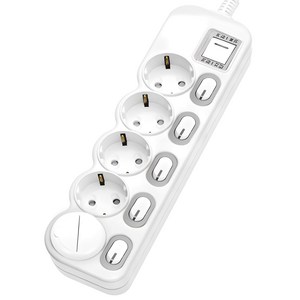 에코파워탭 개별 절전 과부하차단 멀티탭 5구 EPM-L305SS + 안전커버 랜덤발송