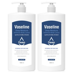 바세린 딥 모이스처 바디로션 1L 2개 고보습 바디크림 보습제