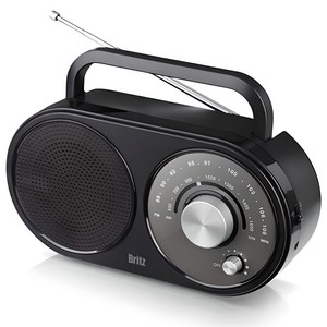 브리츠 휴대용 FM AM 아날로그 라디오