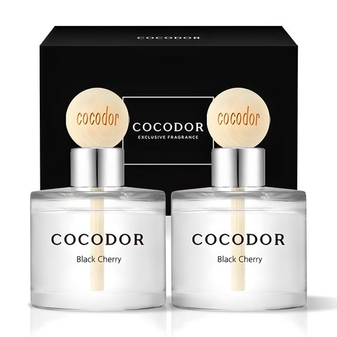 코코도르 우드볼 차량용 디퓨저 50ml 2개입, 블랙체리, 1개