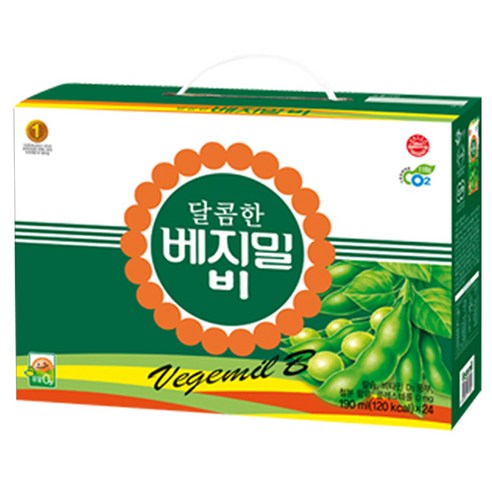 베지밀 달콤한 비 두유, 190ml, 24개