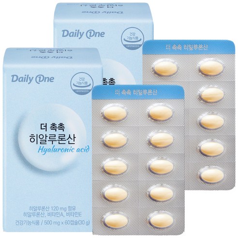 데일리원 더 촉촉 히알루론산 30g, 60정, 2개