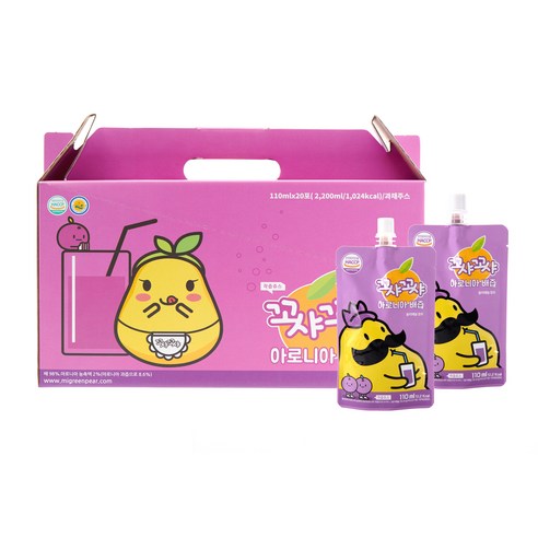 꼬샤꼬샤 아로니아배즙 스파우트빨대형, 110ml, 20개