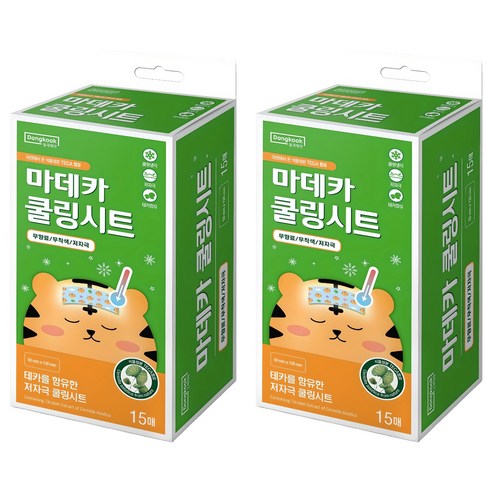 동국제약 마데카 쿨링시트, 15개입, 2개