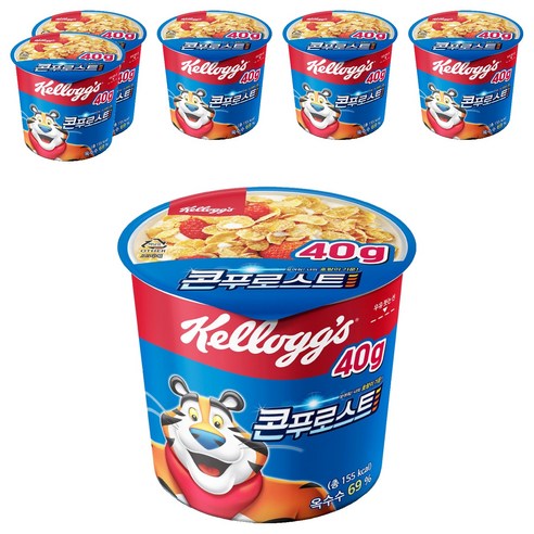 콘푸로스트 컵 시리얼, 40g, 6개