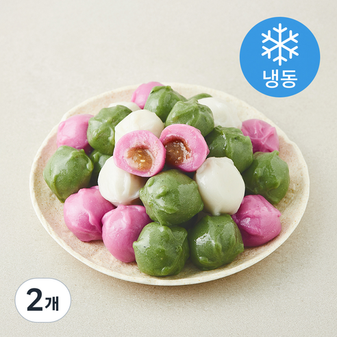 [로켓프레시] 귀정떡방 삼색 꿀떡 (냉동), 500g, 2개, 1개입