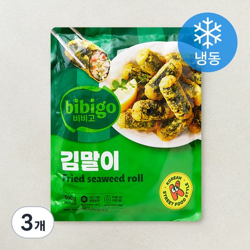 [로켓프레시] 비비고 김말이 (냉동), 500g, 3개