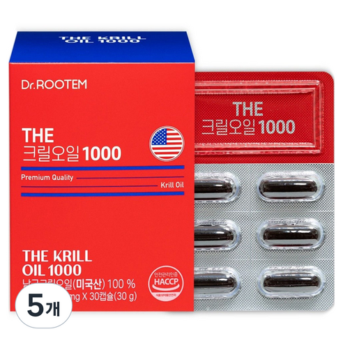 닥터루템 정품 THE 크릴오일 1000, 5개, 30정
