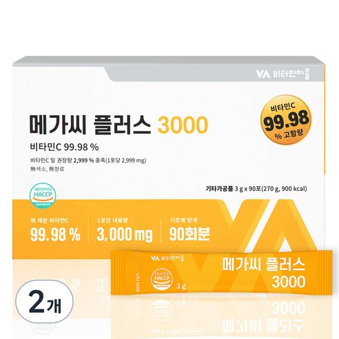 비타민마을 메가씨 플러스 3000 90p, 270g, 2개