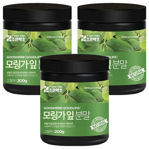 조은약초 프리미엄 모링가 잎가루, 200g, 3개
