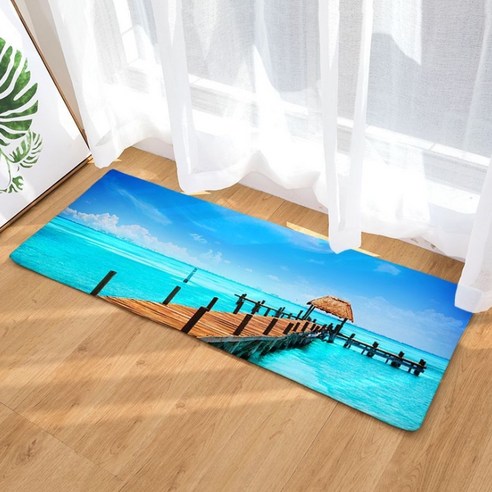 슈퍼식스 물과 다리 풍경 시리즈 물 흡수 바닥 매트, 4