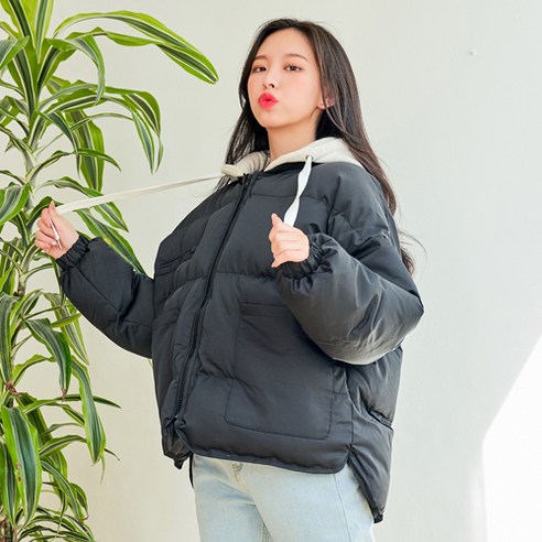 여성숏패딩
