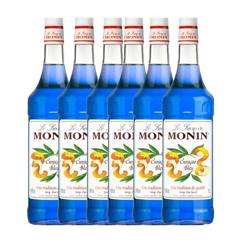 모닌 블루 큐라소 시럽, 1L, 6개