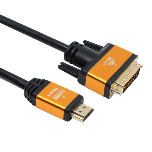 넥시 HDMI 2.0 to DVI 골드메탈 모니터 케이블 V2.0