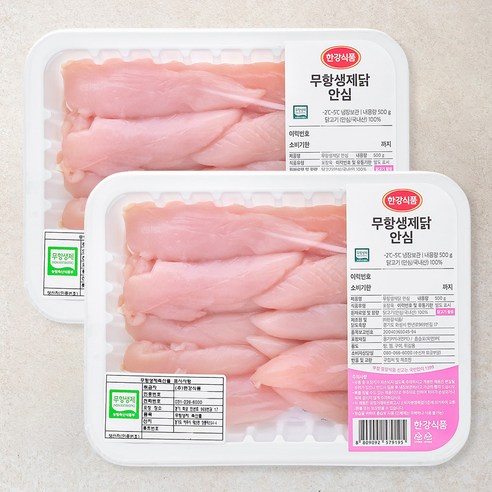 [로켓프레시] 한강식품 무항생제 인증 닭안심 (냉장)