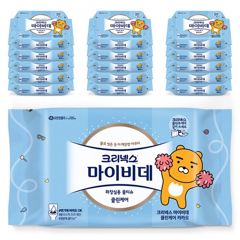마이비데 클린케어 카카오 화장실용 물티슈 휴대형