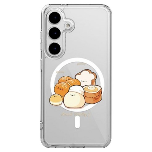 디자인플러스 맥세이프 투명 젤하드 휴대폰  케이스 빵 시리즈