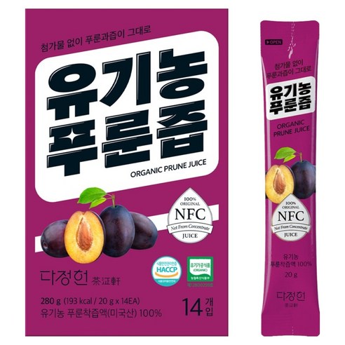 다정헌 유기농 NFC 푸룬즙스틱